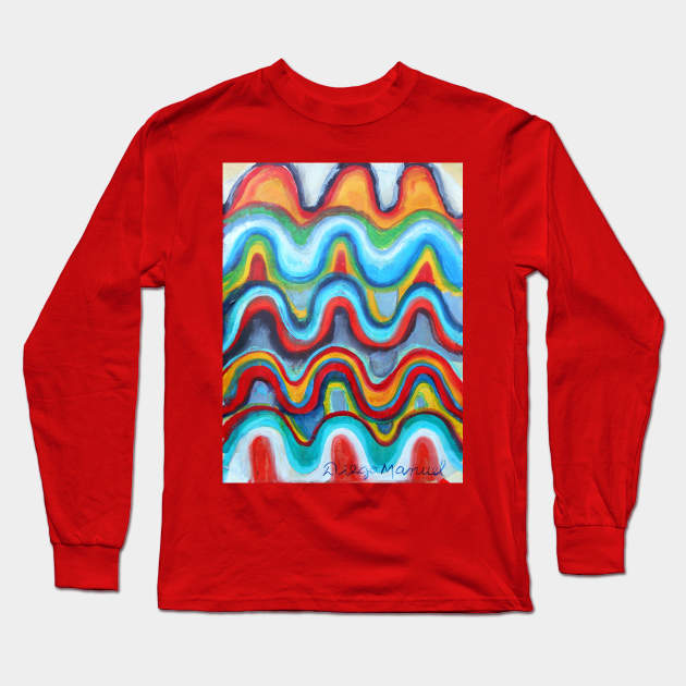 waves Long Sleeve T-Shirt by diegomanuel